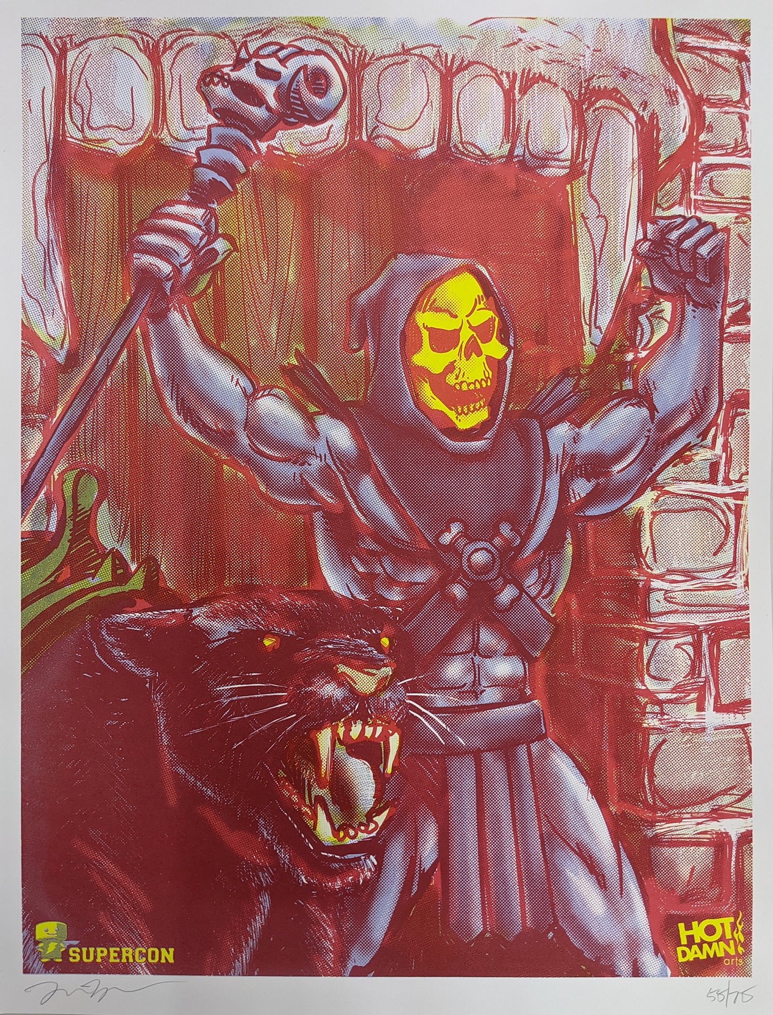 Skeletor 18x24 Lithograph Art Print signed by Dave Berns