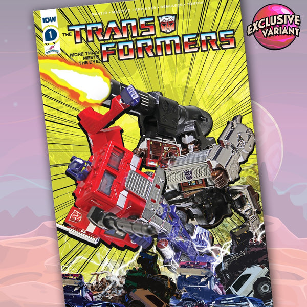 Transformers #1 GalaxyCon Exclusive Action Figure Variant Cover B GalaxyCon