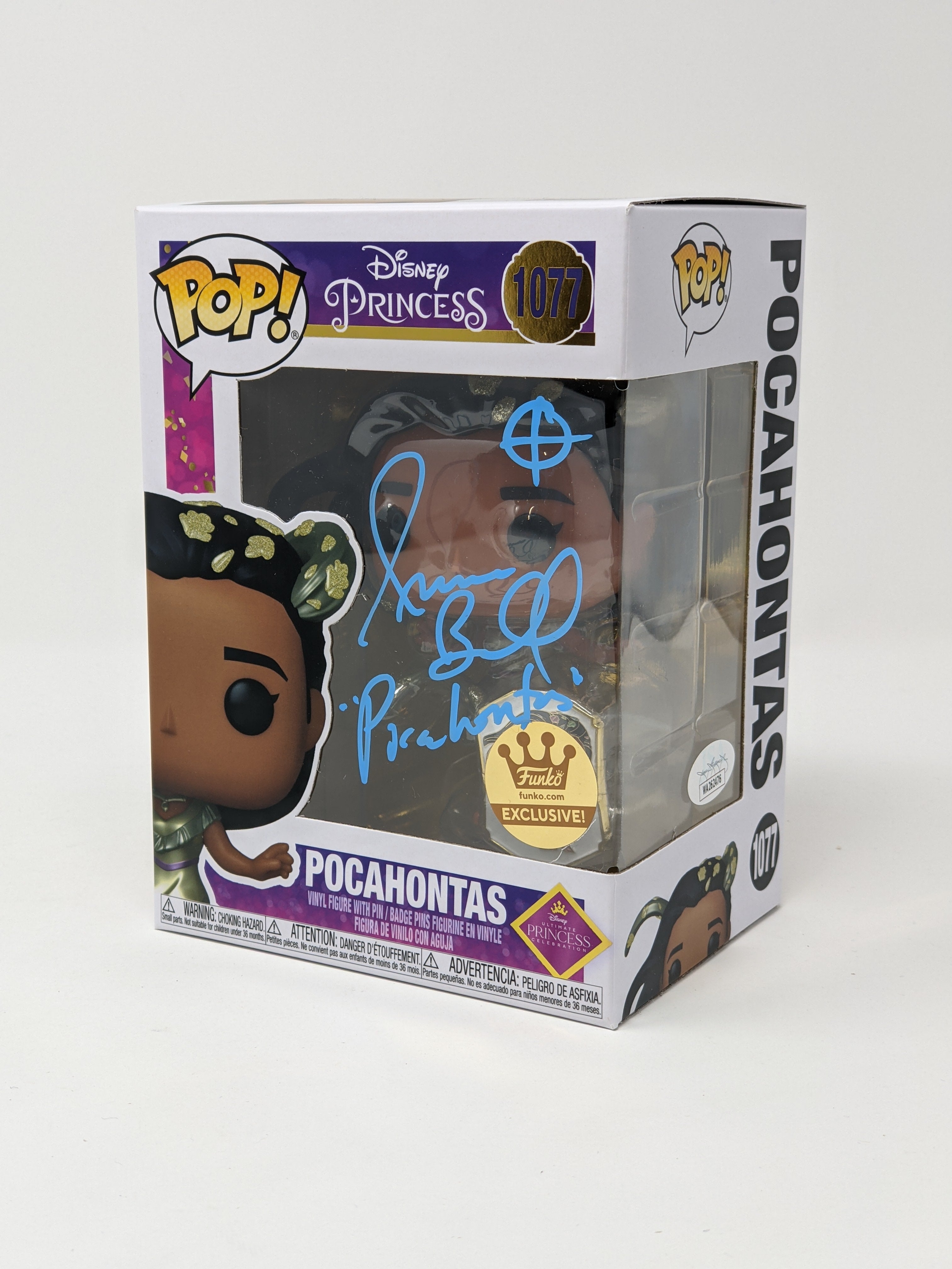 Irene Bedard Disney Pocahontas #1077 Exclusive Signed Funko Pop JSA Certified Autograph