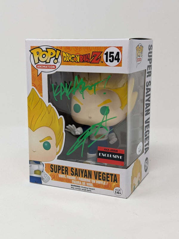 Chris Sabat Dragon Ball Z Super Saiyan Vegeta #154 Exclusive Signed Funko Pop JSA Certified Autograph