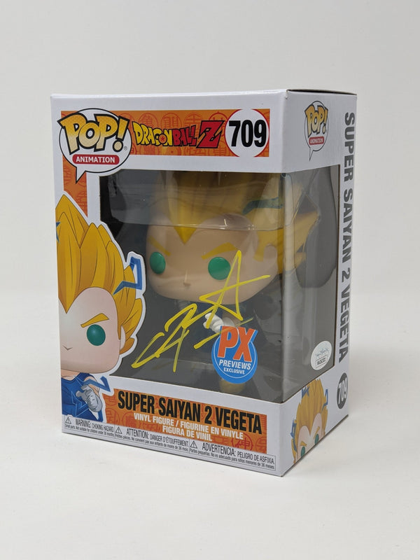 Chris Sabat Dragon Ball Z Super Saiyan 2 Vegeta #709 Exclusive Signed Funko Pop JSA Certified Autograph