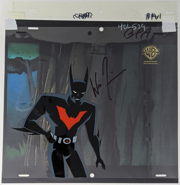 Will Friedle Batman Beyond 9x10.5 Signed Animation Production Cel JSA LOA COA Certified Autograph