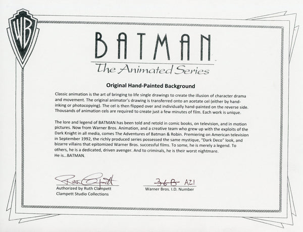 Kevin Conroy Batman 10.5x13 Signed Animation Production Cel Autograph JSA Certified COA Auto