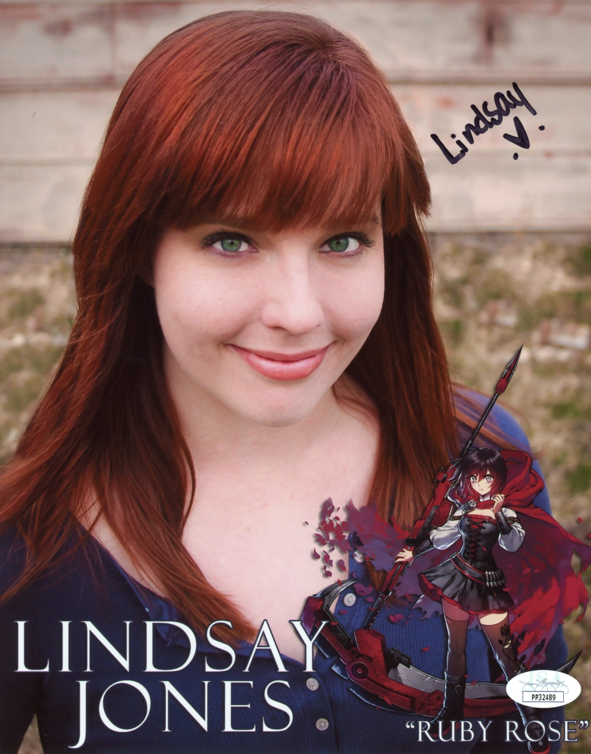 Lindsay Jones RWBY 8x10 Signed Photo JSA COA Certified Autograph