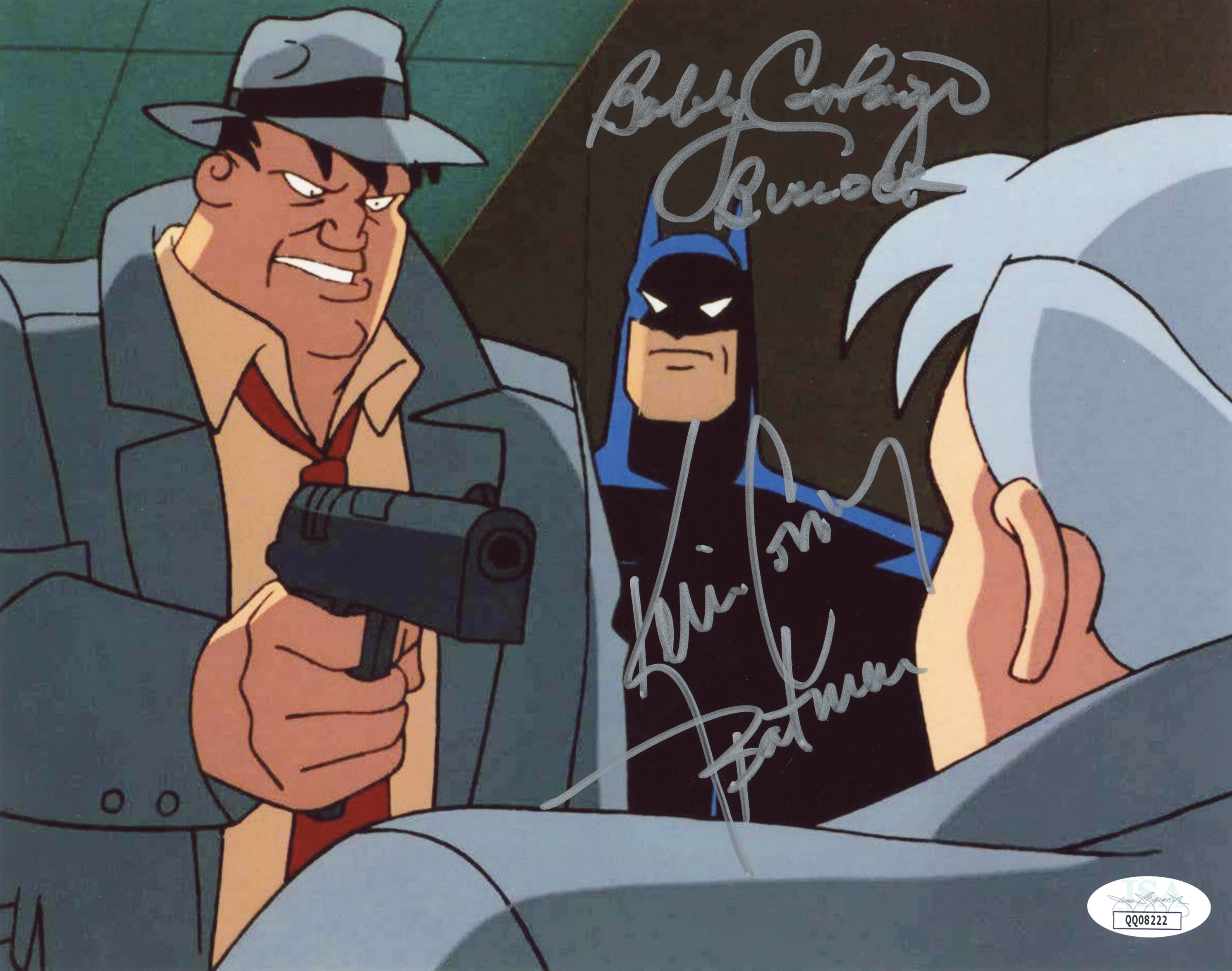 Batman Animated 8x10 Photo Cast x2 Signed Conroy Costanzo JSA COA Certified Autograph