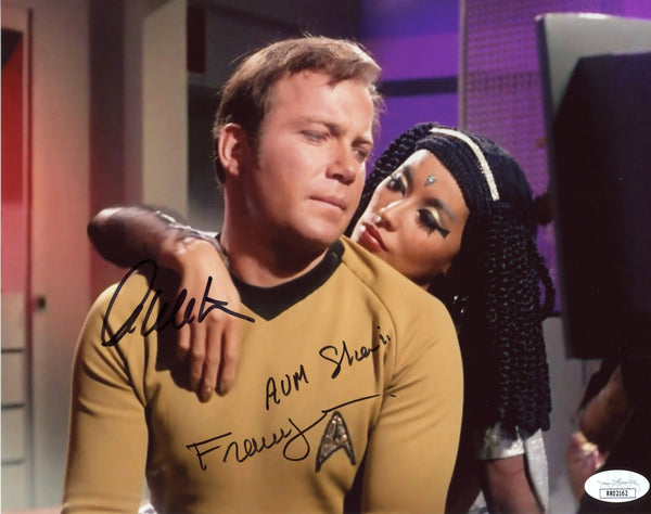 Star Trek 8x10 Photo Cast x2 Signed Nuyen, Shatner JSA Certified Autograph