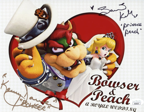 Bowser & Peach A Royal Wedding 8x10 Photo Signed Autograph James Kelly JSA Certified COA