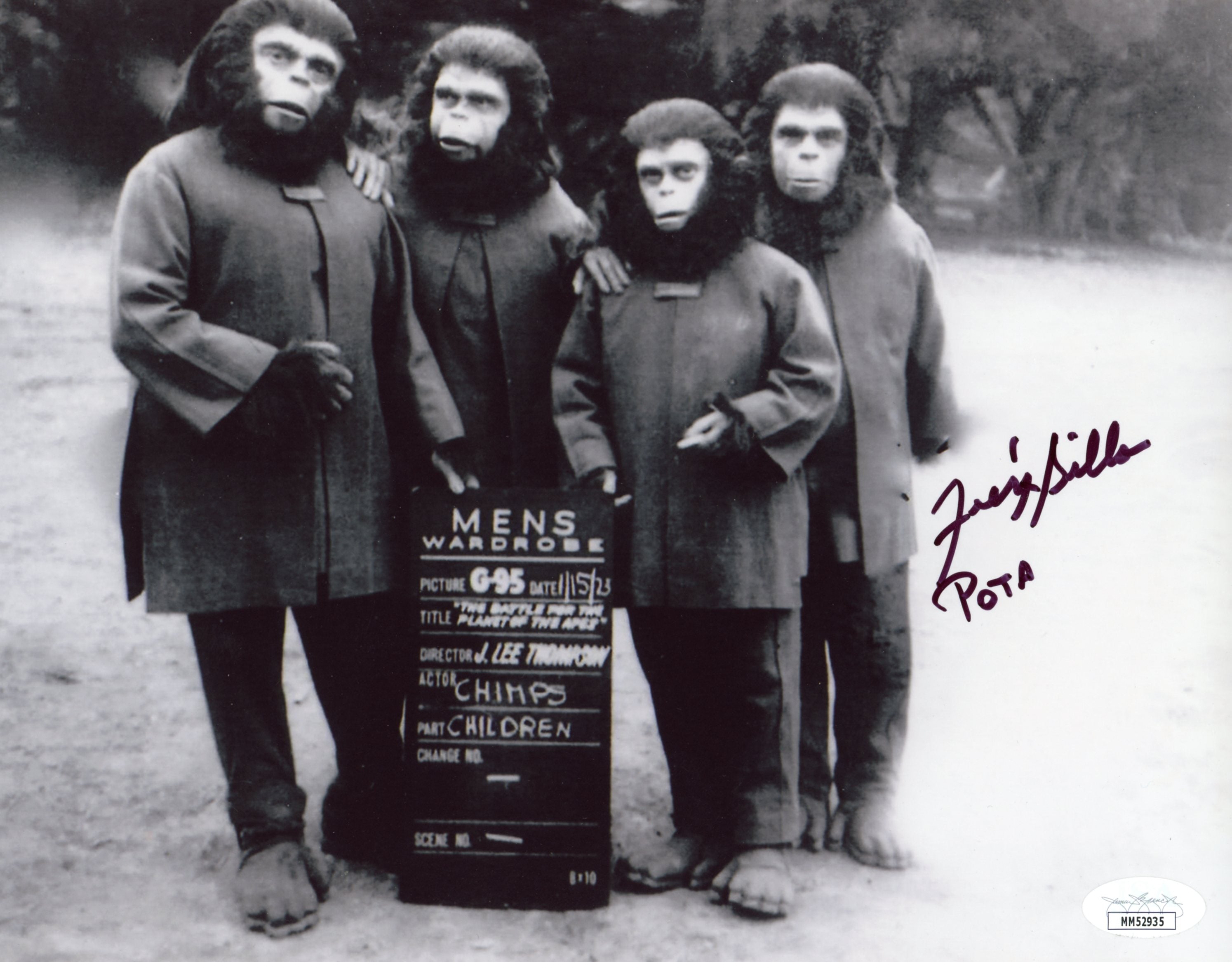 Felix Silla Planet of the Apes 8x10 Photo Signed Autographed JSA Certified
