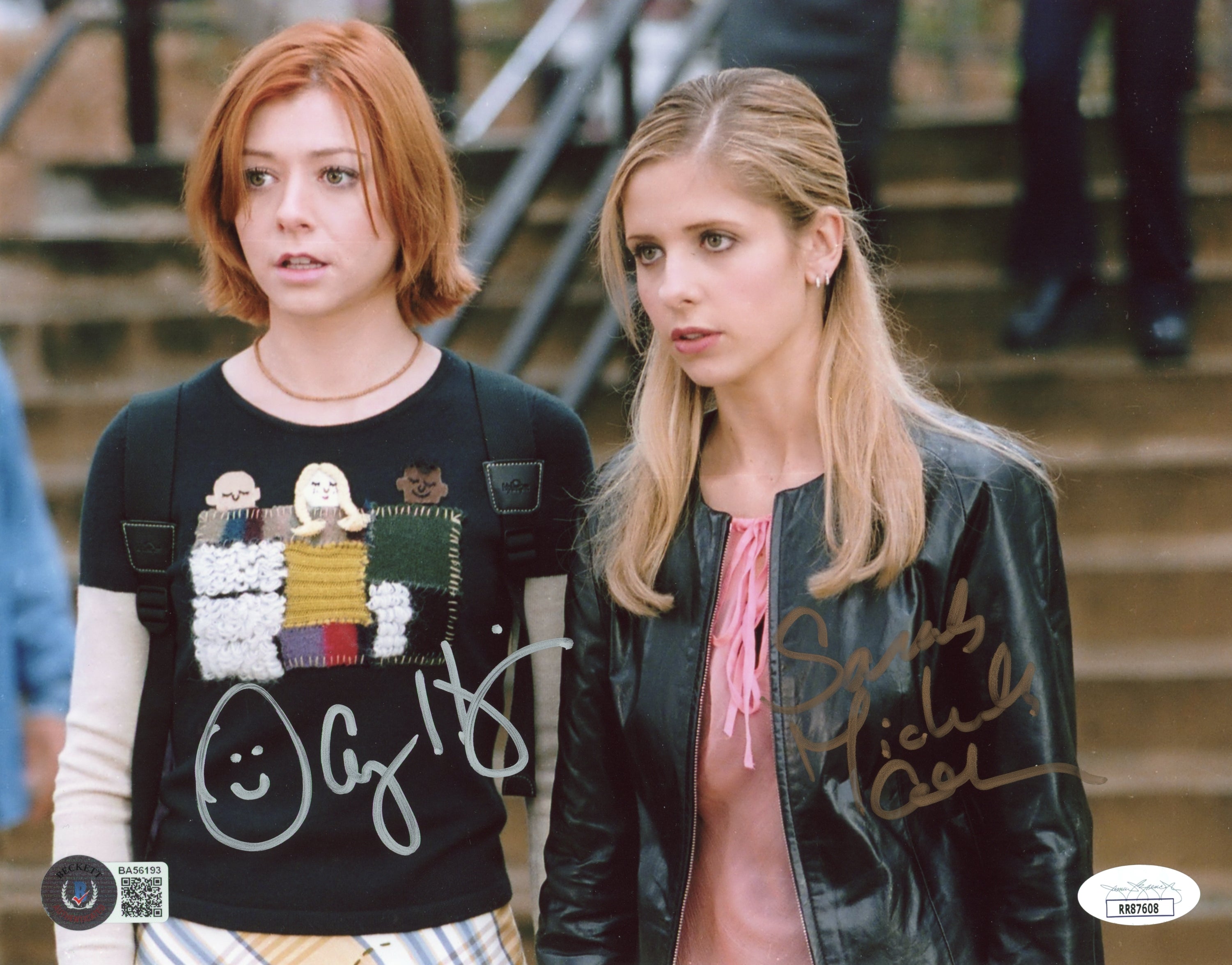 Buffy the Vampire Slayer 8x10 Signed Photo Gellar, Hannigan JSA Certified Autograph
