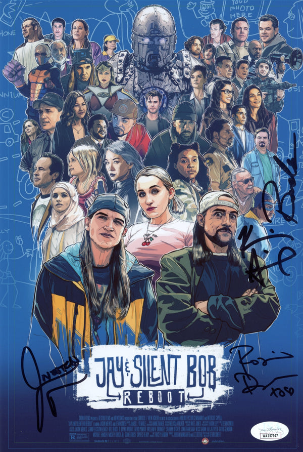 Jay and Silent Bob Reboot 8x12 Signed Photo Dawson Mewes O'Halloran Smith JSA COA Certified Autograph