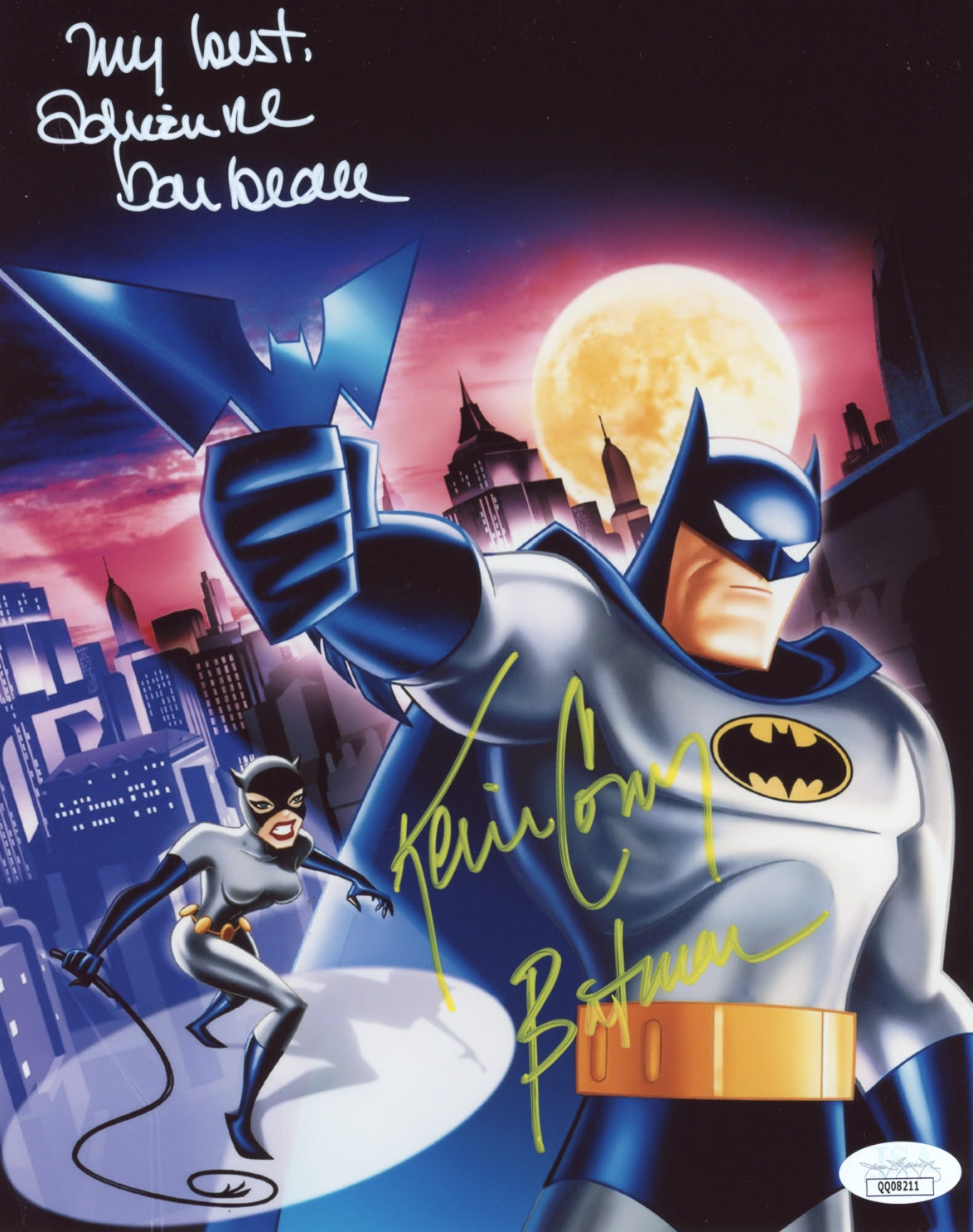 Batman Animated 8x10 Signed Photo Barbeau Conroy JSA COA Certified Autograph